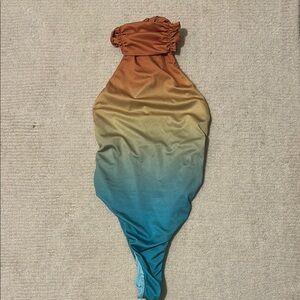 Baobab Collection Gradient One Piece - Orange and Blue